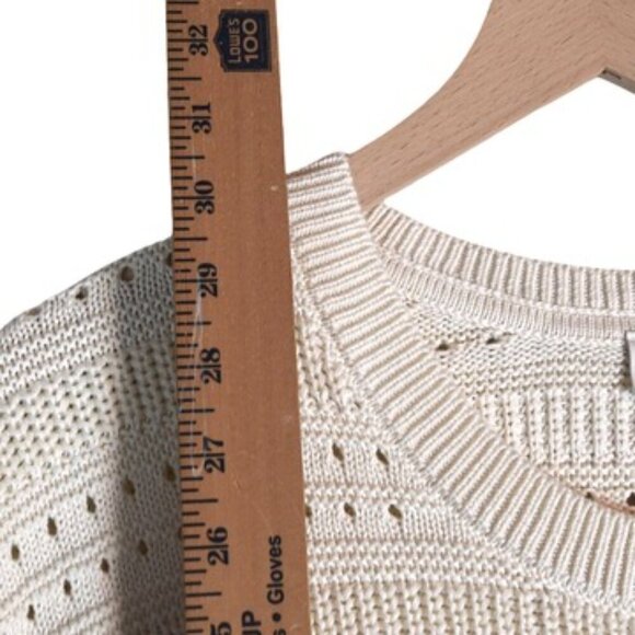 NWT GAP Cream Cotton Sweater Size XXL 100% Cotton Knit Pullover Medium Chunky - Picture 6 of 7